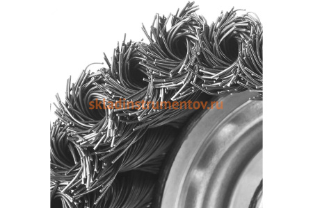 Щетка чашечная усиленная ЭКСПЕРТ (80 мм; М14; 0.5 мм плетеные пучки стальной проволоки) для УШМ Зубр 3527-080_z01