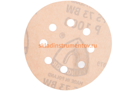 Круг шлифовальный на липучке для обработки красок, лаков и шпаклевок (125 мм; Р1000; 8 отверстий) KLINGSPOR 307111