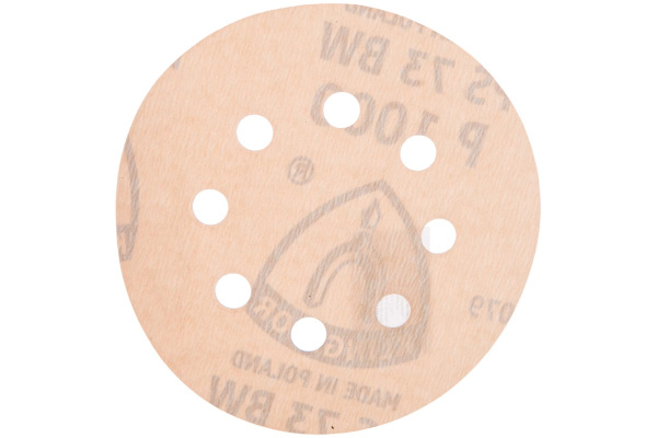 Круг шлифовальный на липучке для обработки красок, лаков и шпаклевок (125 мм; Р1000; 8 отверстий) KLINGSPOR 307111