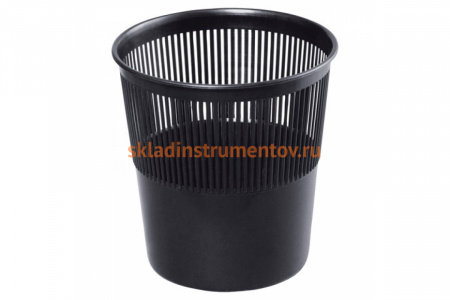 Корзина для бумаг BRAUBERG сетчатая, 9 литров, черная 237001