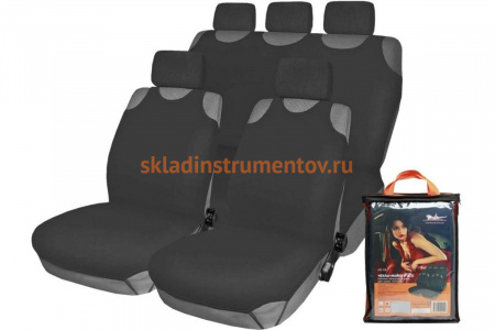 Чехлы-майки (передние/задние, серый цвет, полиэстер) Airline ASC-F2k