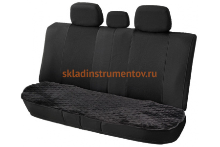 Накидка из искусственного меха Airline черная с коротким ворсом, на заднее сидение AFC-A-06