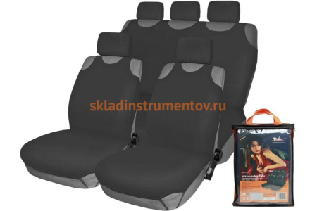 Чехлы-майки (передние/задние, серый цвет, полиэстер) Airline ASC-F2k