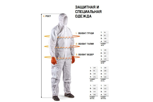 Защитный легкий комбинезон с капюшоном Jeta Safety из полипропилена, 40 г/м, размер M JPC04