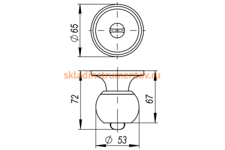 Ручка защелка AJAX 6082 SN-E кл./фик. мат. никель 39539