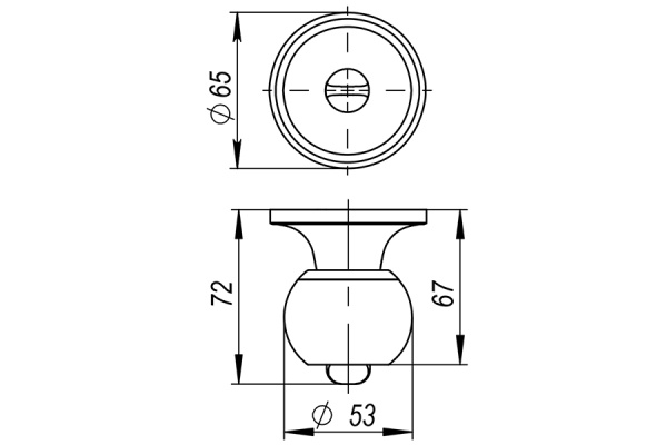 Ручка защелка AJAX 6082 CP-E кл./фик. хром 39527