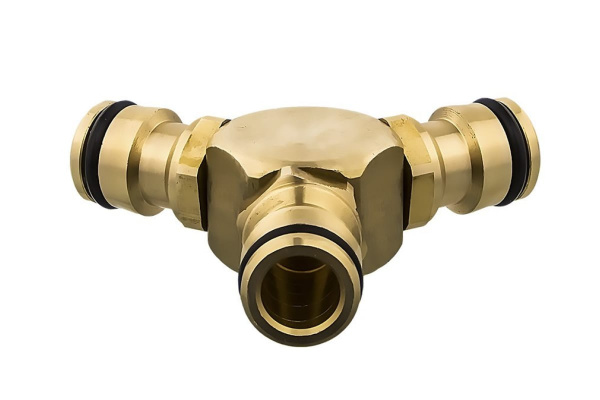 Штуцер-тройник для шланга (быстросъемное соединение "папа") QUATTRO ELEMENTI 246-326