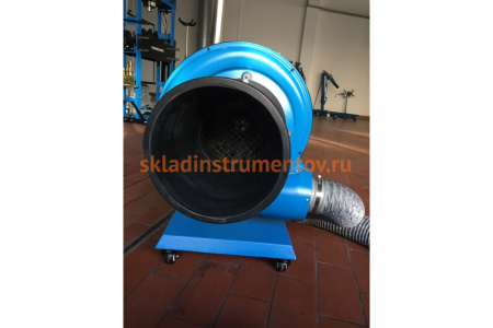 Мобильная установка со шлангом для вытяжки отраб. газов Trommelberg вентилятор 1900 куб.м/ч, 22 В MFS-0,9