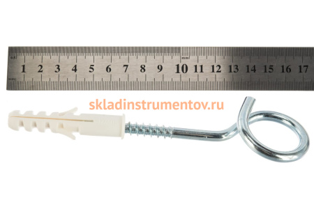 Распорный дюбель Зубр МАСТЕР тип ЕВРО с шурупом-кольцом, 12х60 / 8х135 мм, 2 шт 30696-12-60