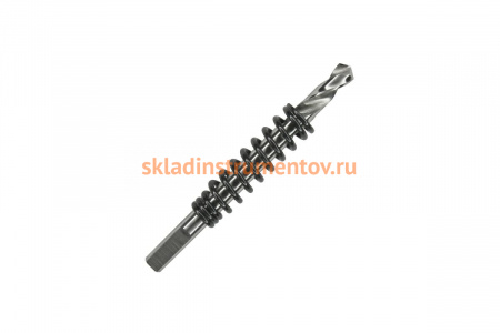 Сверло центрирующее с пружиной для коронок HM-28 по металлу 6х80 мм HSS D.BOR CDS-HS-6-80