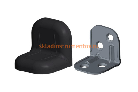 Уголок с заглушкой MFK-TORG 24х24х25х1.2 черный 2 24 24 2