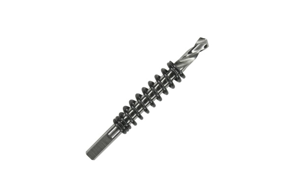 Сверло центрирующее с пружиной для коронок HM-28 по металлу 6х80 мм HSS D.BOR CDS-HS-6-80