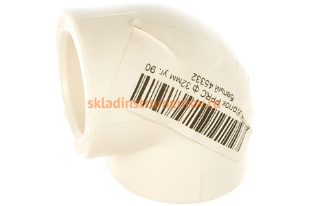 Уголок Энкор PPRC ф 32мм угол 90 белый 45332