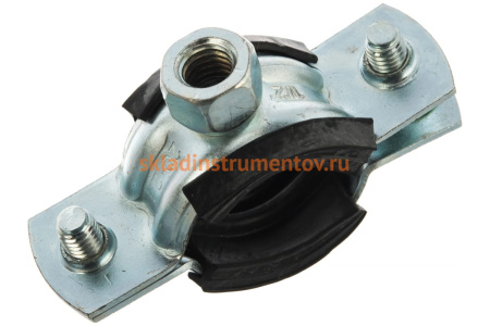 Трубный оцинкованный хомут с гайкой Зубр 1/2", 1 шт. 37850-20-24-1