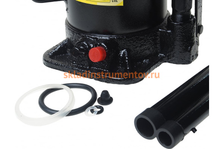 Гидравлический бутылочный домкрат ЭВРИКА с клапаном, 20 т, ремкомплект ER-80201