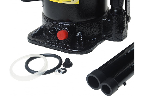 Гидравлический бутылочный домкрат ЭВРИКА с клапаном, 20 т, ремкомплект ER-80201