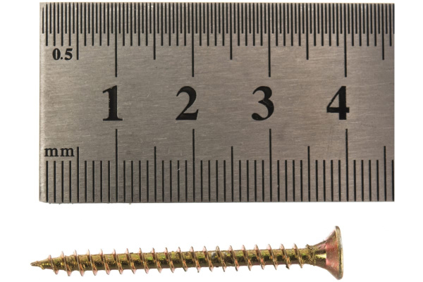 Универсальные шурупы для дерева, ДСП, ДВП Зубр желтопассивированные, PZ, 3,5x40мм, ТФ1, 400 штук 4-300391-35-040