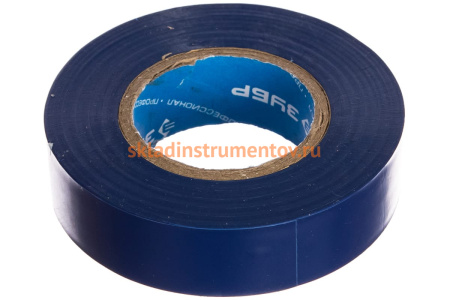 Изолента ПВХ ЗУБР Электрик-20 не поддерживает горение, 20м 0,16x19мм, синяя 1234-7_z02