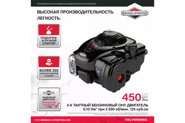 Бензиновая газонокосилка REDVERG RD-GLM46SB 6626919