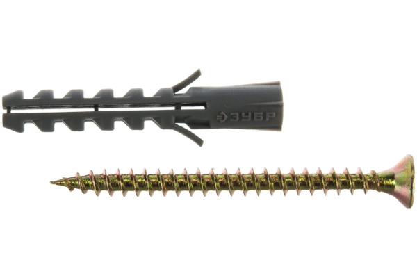 Дюбель ЕВРО с шурупом 10 шт. (6х40 мм; ТФ6) ЗУБР 30662-06-40