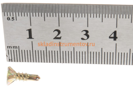 Саморезы со сверлом Зубр для оконного профиля, желтопассивированные, PH2, 3,9x13мм, ТФ1, 1100шт 4-300231-39-013