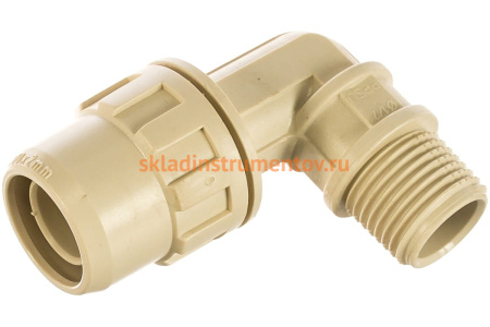 Муфта соединительная угловая "ШиреФит" (20 мм; 1/2") для трубопровода Зубр 51465-20-1/2