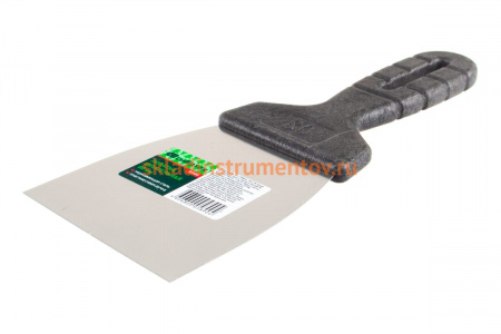 Шпательная лопатка из нержавеющей стали,80 мм,пластмассовая ручка СИБРТЕХ 85433