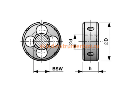 Плашка Bucovice Tools BSF 7/16-18 HSS 244716