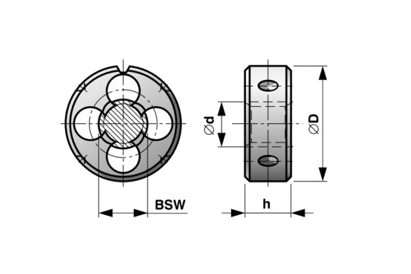 Плашка Bucovice Tools BSF 1/4-26 HSS 244140