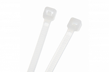 Хомуты-стяжки СИБИН белые ХС-Б, 3.6 х 300 мм, 100 шт, нейлоновые, 3786-36-300