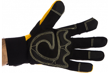 Защитные перчатки от вибрации Jeta Safety черно-желтые JAV01-10/XL