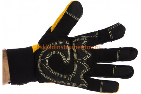 Защитные перчатки от вибрации Jeta Safety черно-желтые JAV01-10/XL