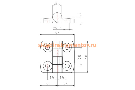 Шарнир KIPP K0580.251515