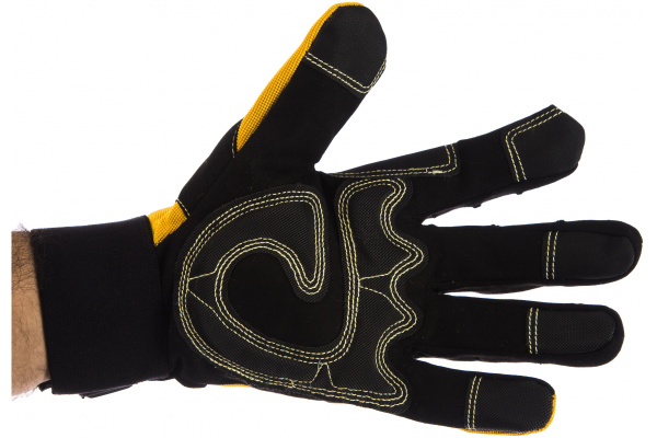 Защитные перчатки от вибрации Jeta Safety черно-желтые JAV01-10/XL