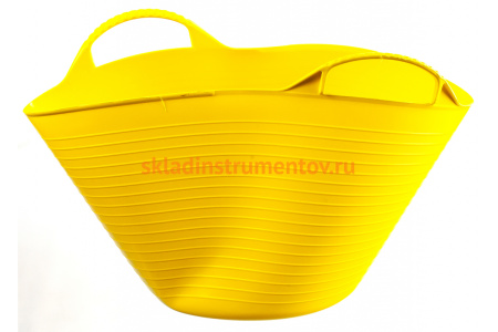Гибкое сверхпрочное ведро СИБРТЕХ 40л, желтое 67507