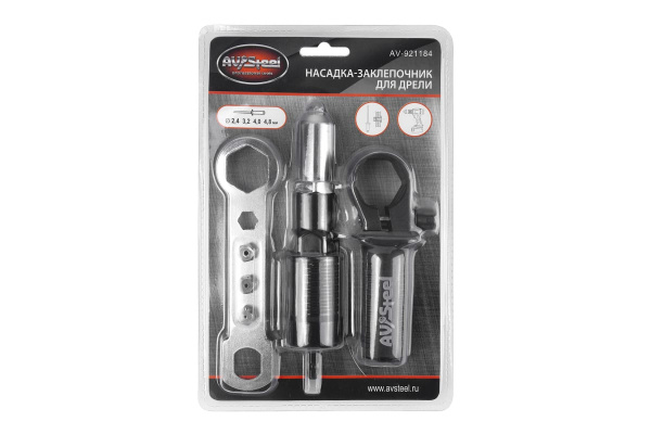 Насадка-заклепочник для дрели AV Steel AV-921184