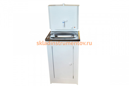 Дачный умывальник Вихрь КОМФОРТ с подогревом, нержавеющая мойка, цвет белый 74/4/6