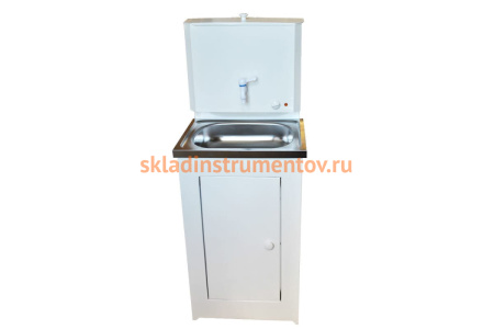 Дачный умывальник Вихрь КОМФОРТ с подогревом, нержавеющая мойка, цвет белый 74/4/6