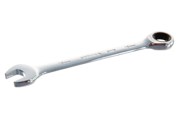 Комбинированный трещоточный ключ 18мм на держателе ЭВРИКА ER-21118H