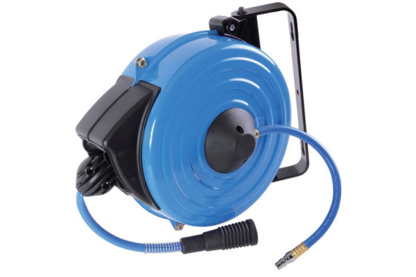 Катушка автоматическая с полиуретановым шлангом высокого давления (8х12 мм, 15 м, резьба 1/4", Japan) KING TONY 79910-15