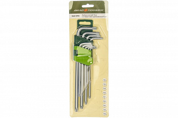 Набор длинных ключей TORX 9 шт с отверстием ДТ/40 Дело Техники 563592