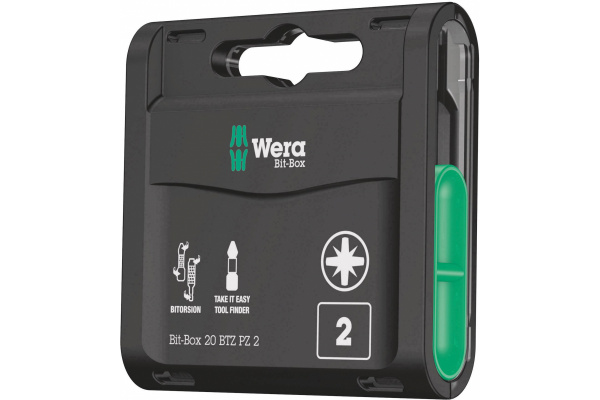 Бита Pozidriv Bit-Box 20 BTZ PZ (20 шт; 25 мм; PZ2) WERA WE-057761