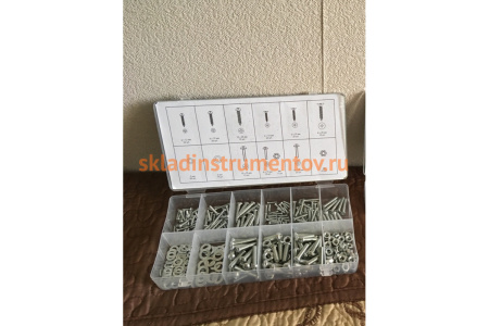 Набор саморезов, винтов, гаек, шайб СИБРТЕХ 347 предметов 47609