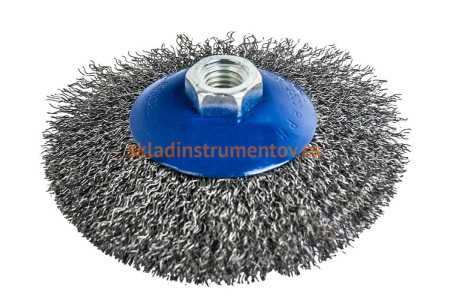Кордщетка радиальная с наклоном мягкая (115 мм; М14) для УШМ ПРАКТИКА 773-354