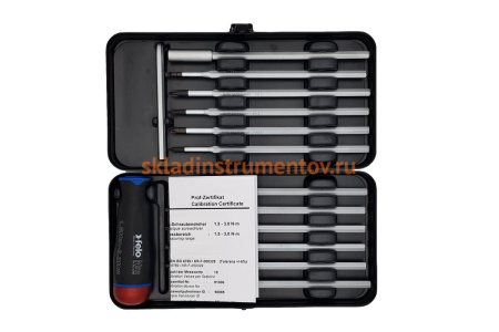 Отвертка c регулировкой крутящего момента Nm 1,5-3,0 с набором насадок 12 шт. в кейсе Felo 10099216