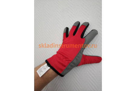 Трикотажные перчатки Jeta Safety Motor красный/белый JLE621-9/L Трикотажные перчатки Jeta Safety Motor красный/белый JLE621-9/L