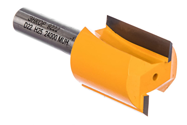 Фреза пазовая прямая (22х22 мм; хвостовик 8 мм) по дереву Энкор 9222