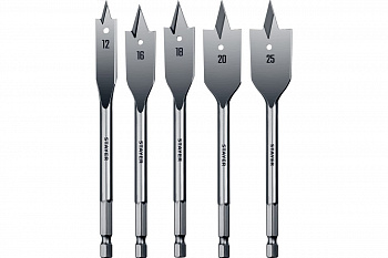 Набор сверл перовых по дереву Flat (5 шт; 12-16-18-20-25 мм) STAYER 2950-H5