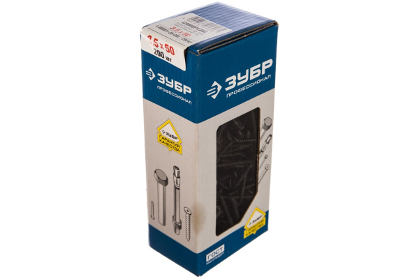 Саморезы универсальные оксидированные по дереву/металлу 200 шт. (3,5х50 мм; PH2; ТФ1) ЗУБР 4-300011-35-050