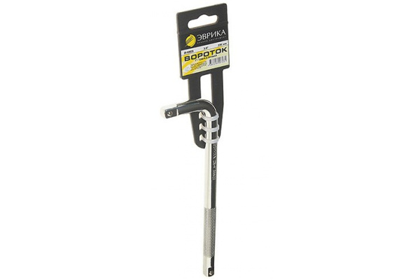 Вороток 3/8DR Г-образный 200мм ЭВРИКА ER-53820